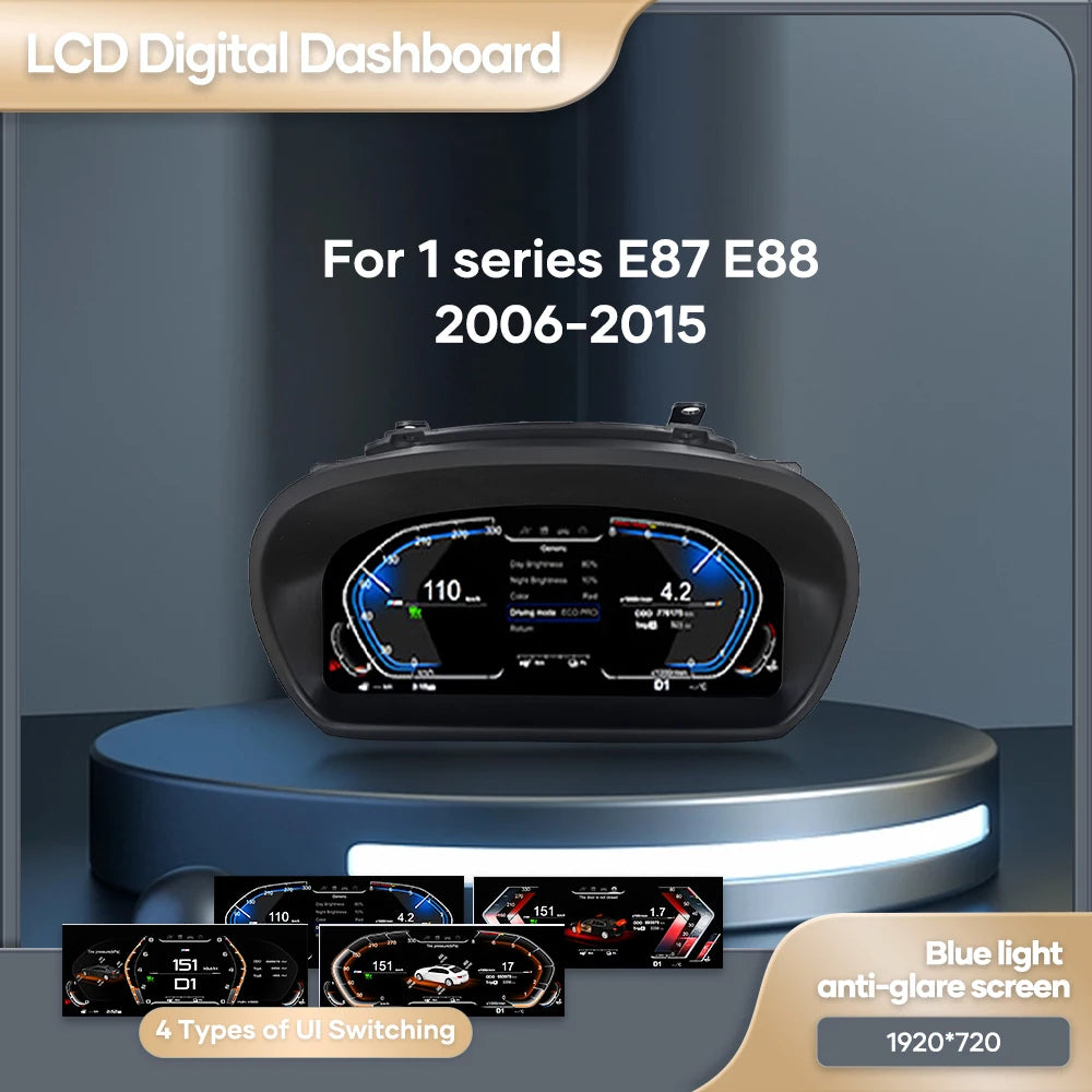 Digitaal Dashboard – LCD Paneel – Instrumentenpaneel – Cluster Display – Snelheidsmeter – 12,3 Inch HD Scherm – Plug & Play Installatie