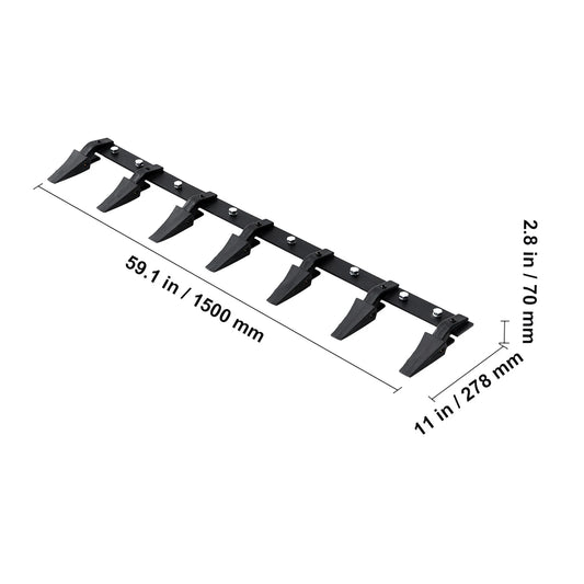 SucceBuy Bucket Tooth Bar Heavy Duty Tractor Bucket Teeth Bar for Sub-Compact Tractor Loader 4560 lbs Load-Bearing Capacity - QUORE