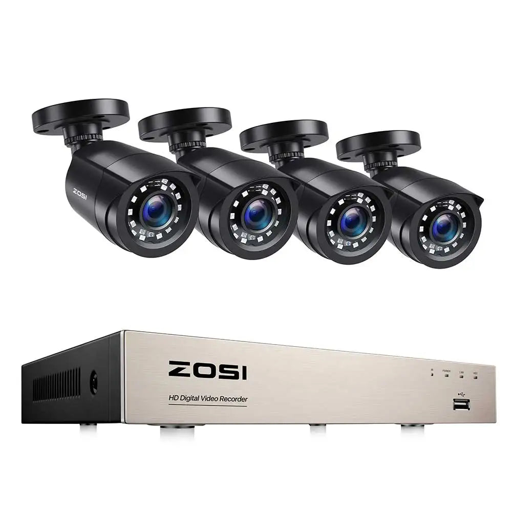 Beveiligingssysteem – CCTV Bewakingscamera – Video Surveillance Kit – Dome Camera – HD Camera – 1080P Resolutie – Nachtzicht – 1TB HDD – 8-Kanaals DVR Recorder