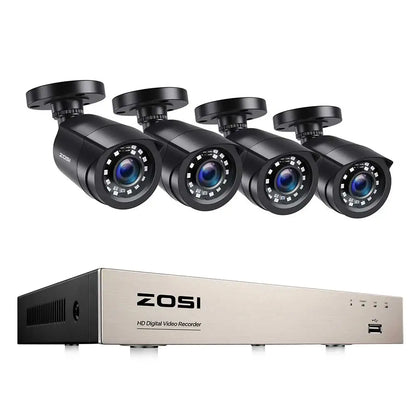 Beveiligingssysteem – CCTV Bewakingscamera – Video Surveillance Kit – Dome Camera – HD Camera – 1080P Resolutie – Nachtzicht – 1TB HDD – 8-Kanaals DVR Recorder