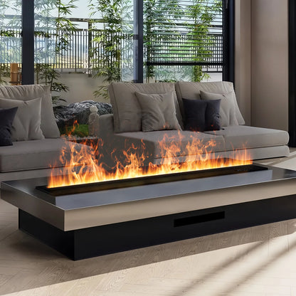 Waterdamphaard – Sfeerverwarming – Inbouwhaard – Elektrische Haard – Dampschaalhaard – 1500mm – 3D Kleuren Vlammen – Automatische Wateraanvulling