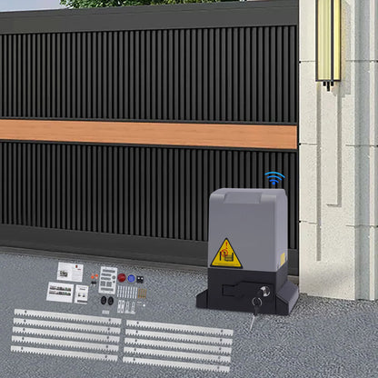 Elektrische Schuifpoortopener – Poortmotor – Automatische Poortopener – Poortbediening – Schuifpoort Motor – 550W Vermogen – Infraroodsensor & Automatisch Sluiten
