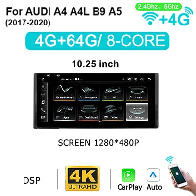 12,5 Inch Multimediasysteem – Autoradio – Touchscreen Radio – Carplay Systeem – Android Stereo – Draadloze Apple CarPlay & Android Auto – Snelle Android 14 Met GPS Navigatie