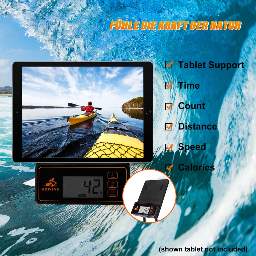 Roeitrainer – Roeimachine – Roeiapparaat – Fitnessapparaat – Hometrainer – 8 Weerstandsniveaus – Inklapbaar Compact Design