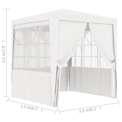 Paviljoen – Tuinpaviljoen – Partytent – Buitentent – Tuinent – Overkapping – Waterdicht – Robuust Stalen Frame - 2.5 x 2.5 m - Wit