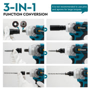 Impact Wrench - Electric Impact Wrench - Battery Impact Wrench - Impact Driver - 320N.M Brushless Electric Impact Wrench -with 2 18V Battery Set