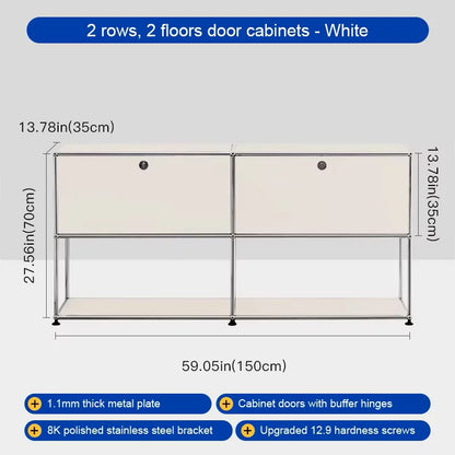 TV-Kast – TV-Meubel – Media Meubel – Woonkamer Kast – Roestvrij Staal – Modern Metalen Frame - Stijl 3