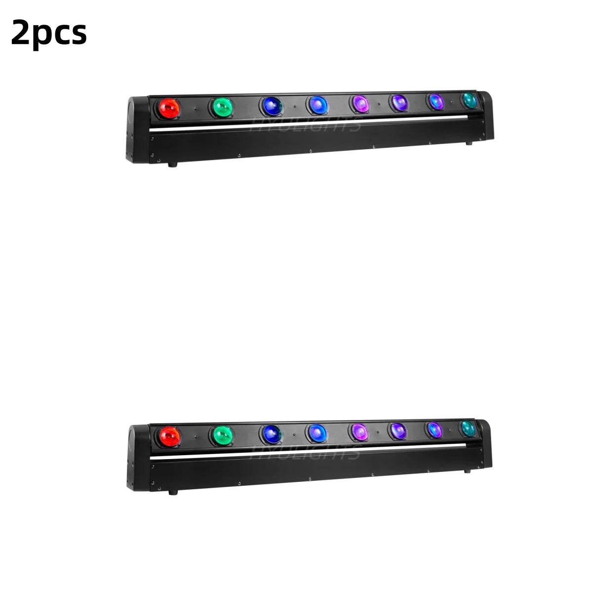 Moving Head Verlichting – LED Moving Head – Bar Beam Licht – Podiumverlichting – DJ Verlichting – 2 Stuks – 8x12W RGBW 4-in-1 LEDs – DMX512 Besturing – Compact Design – 180° Kantelbereik - QUORE