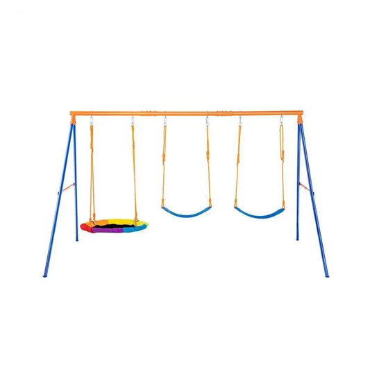 Schommel - Speeltuin - Kinderschommel - Schommel voor Kinderen - Achtertuin 600lbs Capaciteit Schommel Set - met 1 schotel schommelzitje 2 gordel schommel - Outdoor Schommel voor kinderen - 4 Persoon