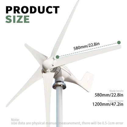 4000W High Efficiency Wind Turbine Off Grid System 12V 24V Output Voltage 220V 230V Home Appliance Power Supply System