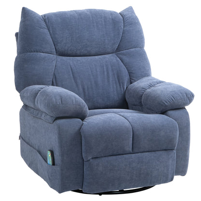 Elektrische Relaxfauteuil – Relaxstoel – Massagefauteuil – Relaxstoel Met Massage – Verstelbare Rugleuning – Warmtefunctie – 360° Draaibaar - QUORE