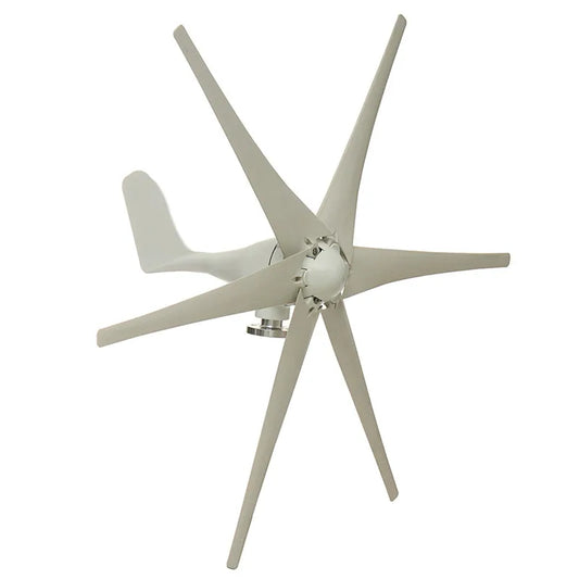 Windturbine - Windmolen Generator - Windturbine Generator - Windenergie - met 6 Blades - 800W - Laag Geluidsniveau - Voor Thuisgebruik - 24V - Wit