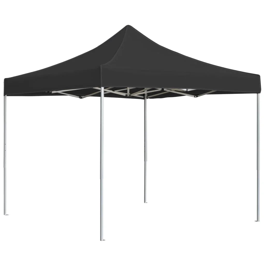Tuinpaviljoen – Partytent – Draagbare Tent – Buitentent – Ontvouwbare Ontvangsttent – Schaduwtent – UV-Bescherming – Aluminium Frame – 3x3 Meter - Zwart