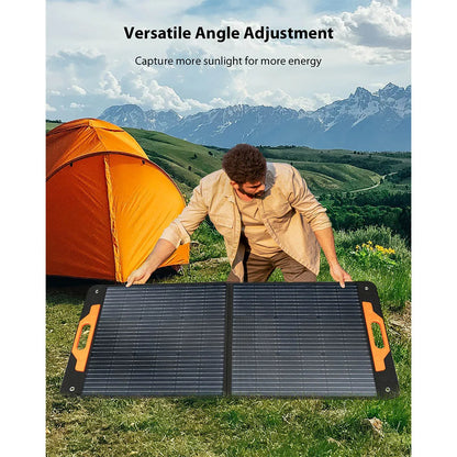 Zonnepaneel - Zonnepanelen - zonnepaneel opvouwbaar - Vouwbaar Zonnepaneel - 100W - IP65 Waterdicht, 23% Efficiëntie, Type-C QC3.0 en USB Uitgang