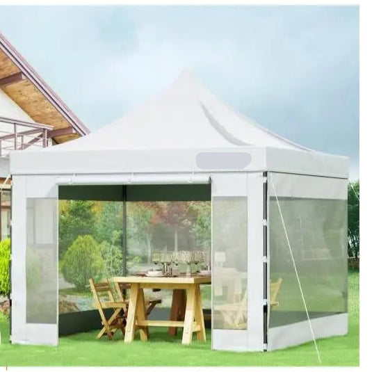 Canopy Tent - Tent - Pop up tent - Partytent - Paviljoen - 10x10ft – Partytenten - Waterdicht & UV-bescherming – Verwijderbare Zijpanelen – Inclusief Wheeled Bag - Wit