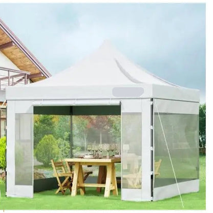Canopy Tent - Tent - Pop up tent - Partytent - Paviljoen - 10x10ft – Partytenten - Waterdicht & UV-bescherming – Verwijderbare Zijpanelen – Inclusief Wheeled Bag - Wit