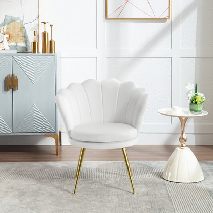 Lounge Fauteuil – Comfortabele Stoel – Leesstoel – Relaxfauteuil – Fluweelstof – Koudschuim Vulling – Verstelbare Metalen Pooten