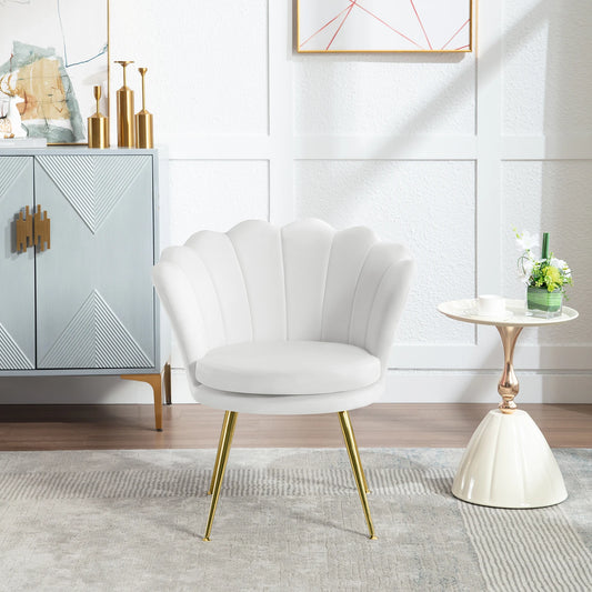 Lounge Fauteuil – Comfortabele Stoel – Leesstoel – Relaxfauteuil – Fluweelstof – Koudschuim Vulling – Verstelbare Metalen Pooten