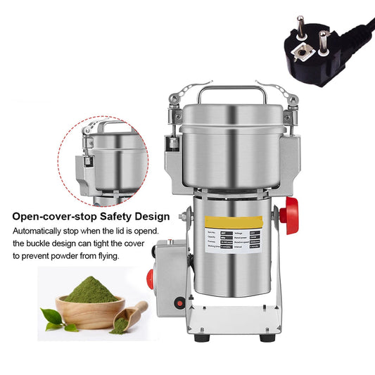 Kruidenmolen - Hakmolen - Specerijenmolen - Koffiemolens - Molen - 800G - 220V - Swing Type -  Elektrische - Grinder met Display - voor Droge Voeding, Koffie en Specerijen - Kruidenmaler - Graanmolen - QUORE
