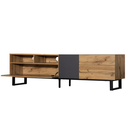TV-Meubel – Tv-Kast – Tv-Stand – Entertainmentmeubel – Opbergmeubel – 180 Cm Breed – Push-Open Deuren