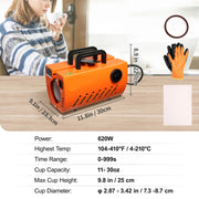Mok Warmte Pers - Keramische bekerpers - Tumbler DIY draagbare sublimatie blanks - Automatisch afdrukken - Oranj - QUORE