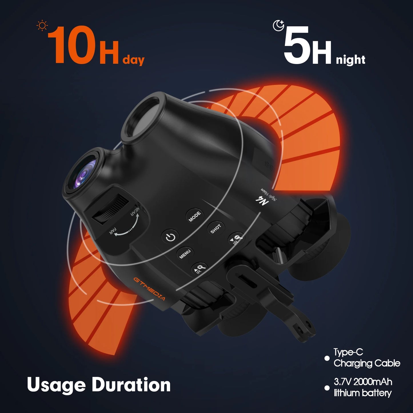 Infrarood Nachtkijker – Nachtzicht Monoculair – Infra Rood Verrekijker – Nachtkijker Camera – IR Verlichting – 5x Digitale Zoom – 300 Meter Zichtafstand