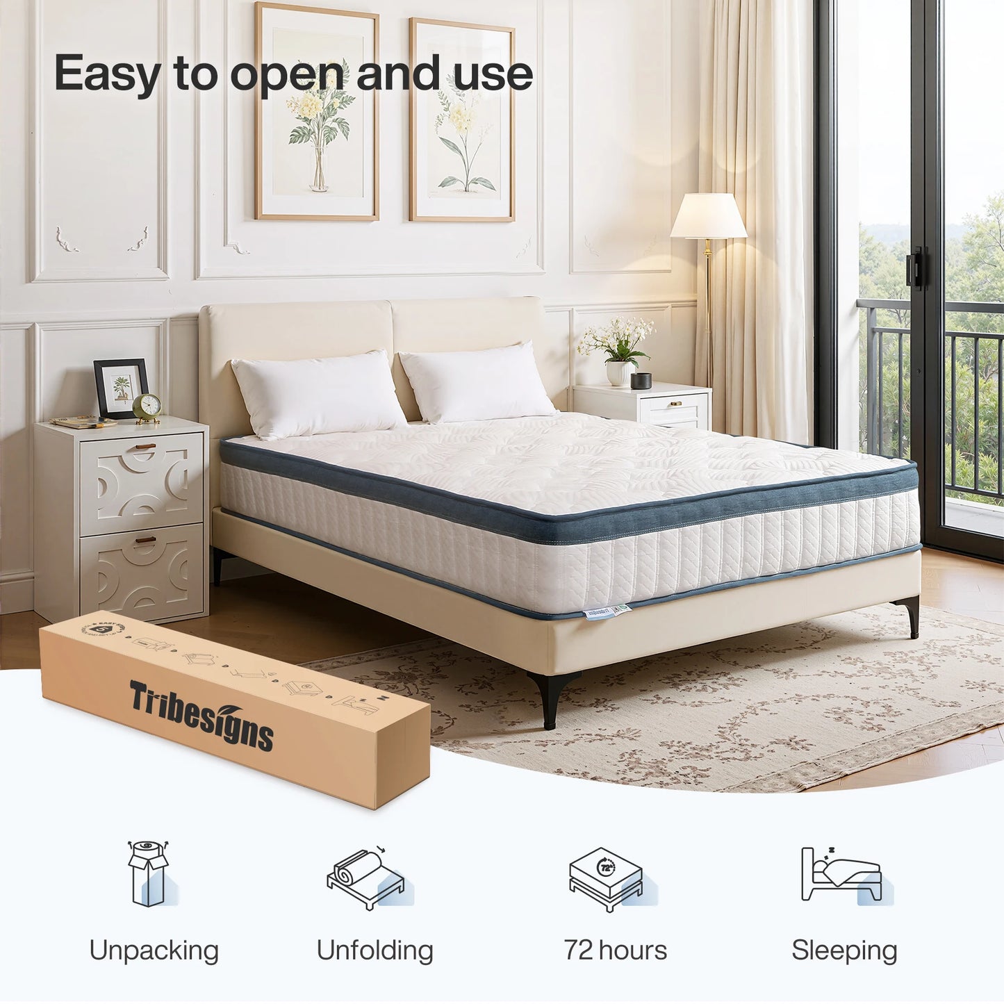 Orthopedisch Matras – Toppers – Slaapmatras – Pocketvering Matras – Traagschuim Matras – 180x190 cm – 7-Zone Orthopedische Support – Medium Stevigheid H3