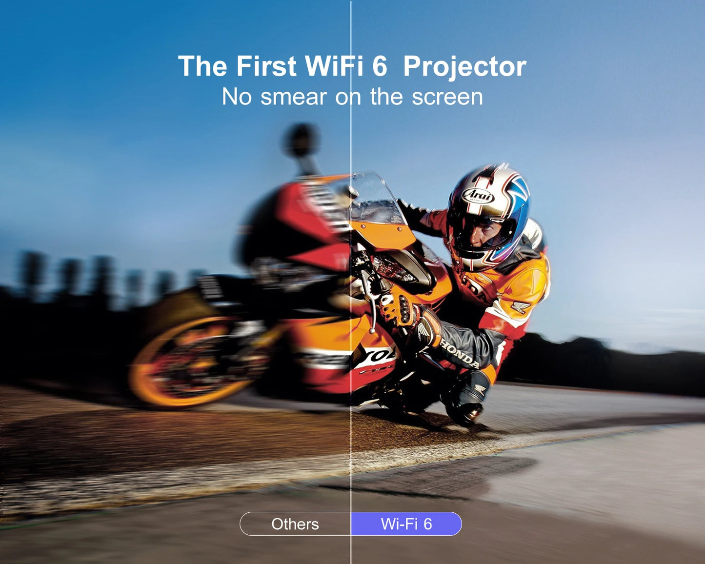 Beamer - Projector - Mini Projector - 1080P - Auto Focus 4K Ondersteunde - 600 ANSI Lumen - WIFI 6 & Bluetooth 5.2 - Outdoor Home Theater Beamer – 6D Keystone – EU Plug