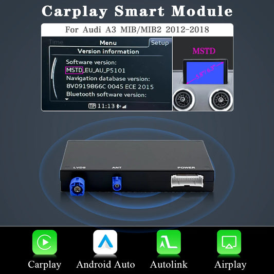 Draadloze CarPlay Adapter Box – Android Auto Converter – Smartphone Integratie Module – WiFi Multimedia Interface – 5,8-6,3 Inch Compatibel – Automatische Verbinding – MirrorLink Achteruitrijcamera Ondersteuning