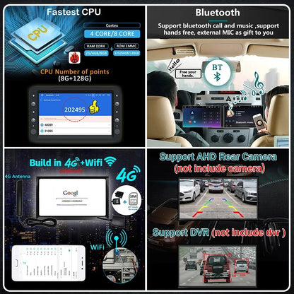 Autoradio – Auto Stereo – Multimedia Speler – Car Audio – Dash Radio – 7 Inch Touchscreen – Draadloos CarPlay & Android Auto