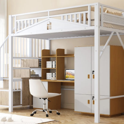 Uitklapbare Eettafel – Uitschuifbare Tafel – Ruimtebesparende Keukentafel – Multifunctionele Eettafel – Tafels met Opbergniveaus – 140×80 cm – Wit MDF Met Drie Opberglades