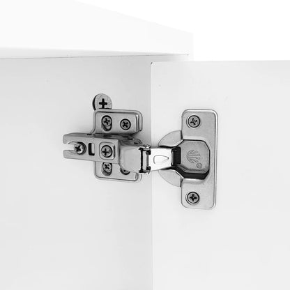 TV-Meubel – Tv-Kast – Meubel Voor Televisie – TV Dressoir – Witgelakt Met Gouden Poten – Ruimte Voor Tv Tot 79 Inch – Geruisloze Scharnieren