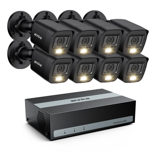 Beveiligingscamera Set – CCTV Camera – Camerasysteem – Surveillance Camera – 8-Kanaals HD Set – 1TB SSD Opslag – Nachtzicht Met Slimme Verlichting
