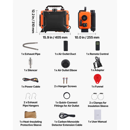 SucceBuy Diesel Heater 8KW DC 12/24V All in One Portable Diesel Air Heater with LCD Screen&Low Noise, Car Heater for Trucks RVs
