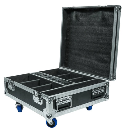 Flightcase Voor 6 Draadloze PAR Lights – Lichtkoffer – Transportkoffer – Beschermcase – Carrycase – Stevig En Lichtgewicht Met Rembare Wielen En EVA-Schuimverdeling