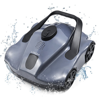 Zwembadstofzuigers - Zwembadrobot - Automatische en Draadloos Zwembadreiniger - voor Vlakke Grondzwembaden - 5200 mAh - 28W - 11V - 33 x 29 x 17 cm - Donkergrijs