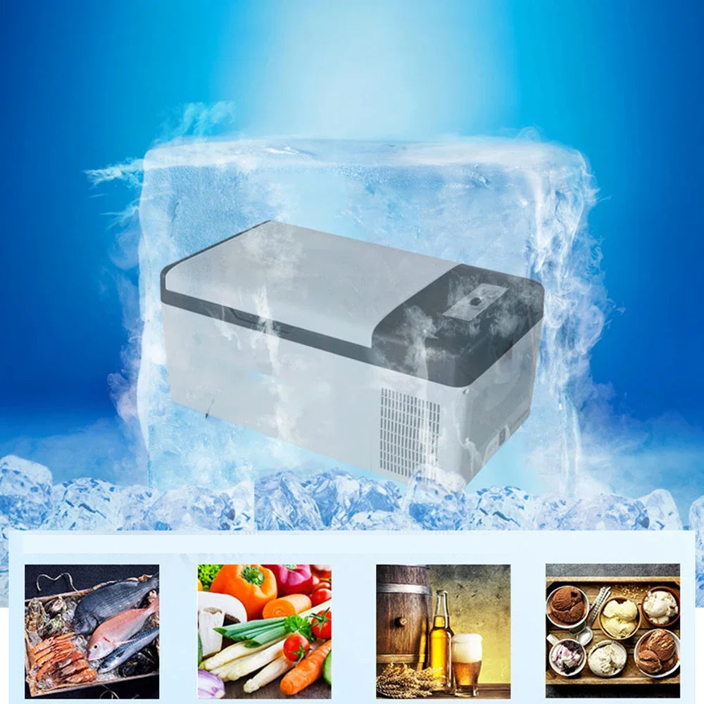 Mini-Koelkast – Compacte Koelkast – Autokoelkast – Camper Koelkast – 12V 24V 220V – Lichtgewicht – Laag Energieverbruik - 15L
