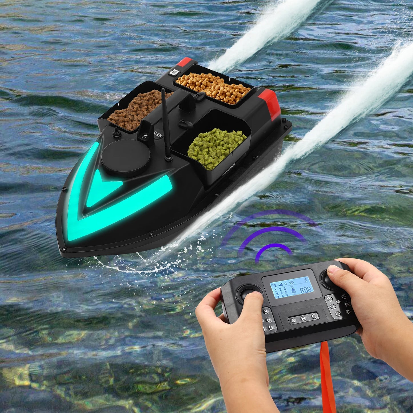 Voeraasboot – Aasboot – Voerboot – Vissen Boot – GPS Aangedreven – 5200mAh Batterij – Waterbestendig ABS