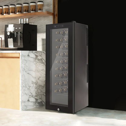 Wijnkoeler – Wijnkast – Wijnkoelkast – Wijnbewaarder – Temperatuurregelaar – 30 Flessen – LED Display - QUORE