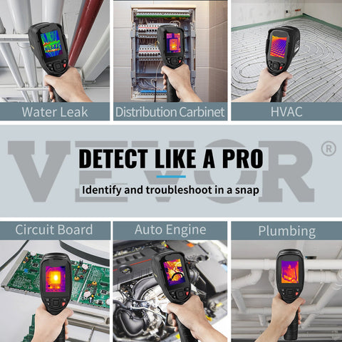 Thermal imaging camera - Thermal camera - Infrared camera - No WiFi - 20Hz - IP54 - 240x180 pixels - -20~350 ℃ - Black