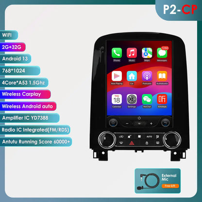 Autoradio – Multimedia Systeem – Carplay Radio – GPS Navigatie – 2DIN Radio – 9,7 Inch Touchscreen – 360° Camera Ondersteuning – Android 13 – 4G Wifi