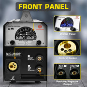 Hzxvogen - Lasmachine - Elektrische Lasser - 5 in 1 - MIG/MAG/TIG/MMA - Halfautomatische Lasmachine - Gas/Non-Gas - Mig Professionele Pulse Aluminium Lasser - Zwart