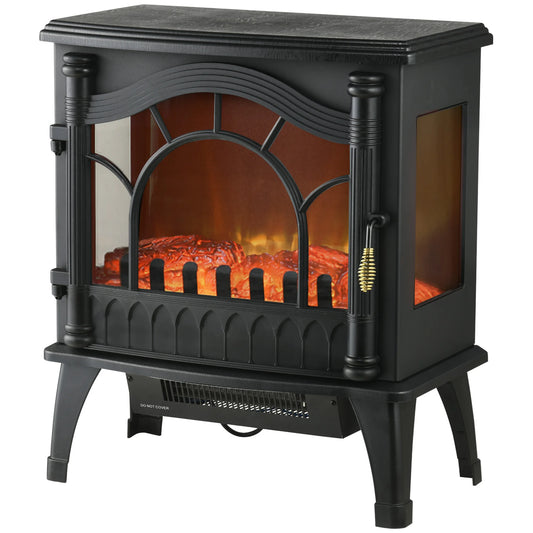 Elektrische Inbouwhaard - fireplace - Elektrische Kachel - Efficiënte Verwarming - Fireplace Heater - Draagbare elektrische open haard - Instelbaar Vermogen Tussen 1000W/2000W - Zwart - QUORE