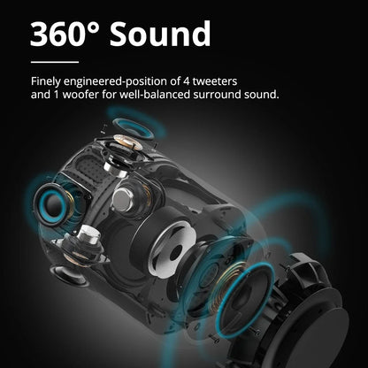 Tronsmart - Bluetooth Speakers - Wireless Bluetooth Speaker - 60W Home Loud Speaker - Long Playtime - T6 Max Black