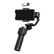 Gimbal Smartphone - Gimbal voor Smartphone & Camera - Handheld spiegelloos - Draadloze afneembare - Handheld Gimbal - Stabilisator Selfie Statief - voor Smartphone - met AI Magnetisch Vullicht - Zwart