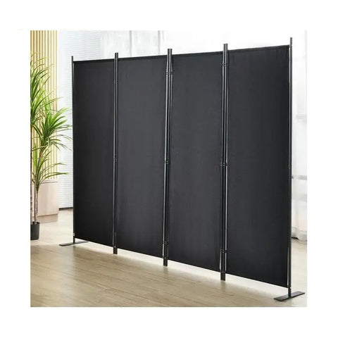 Kamerscherm - Scheidingswand - Scherm Partitie - Scheidingswand Kamerscherm - 4 panelen - In grootte & hoogte verstelbaar Vrijstaand - Opvouwbaar - voor kantoor - Thuis - Zwart