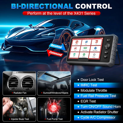 OBD2 Scanner - OBD - Uitleesapparatuur Auto - Diagnosecomputer - Storing Verwijderen - Auto Accessoires - Auto Uitlezen - 32 Reset Services - Systeem Scanner - 7" Touchscreen
