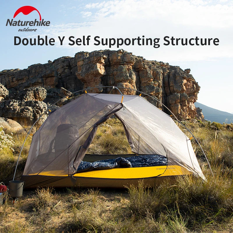 Naturehike Mongar Camping Tent 20D Nylon 2 Persons Tent Ultralight Portable Double Layer Outdoor Hiking Travel 4 Season Tents