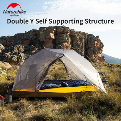 Naturehike Mongar Camping Tent 20D Nylon 2 Persons Tent Ultralight Portable Double Layer Outdoor Hiking Travel 4 Season Tents