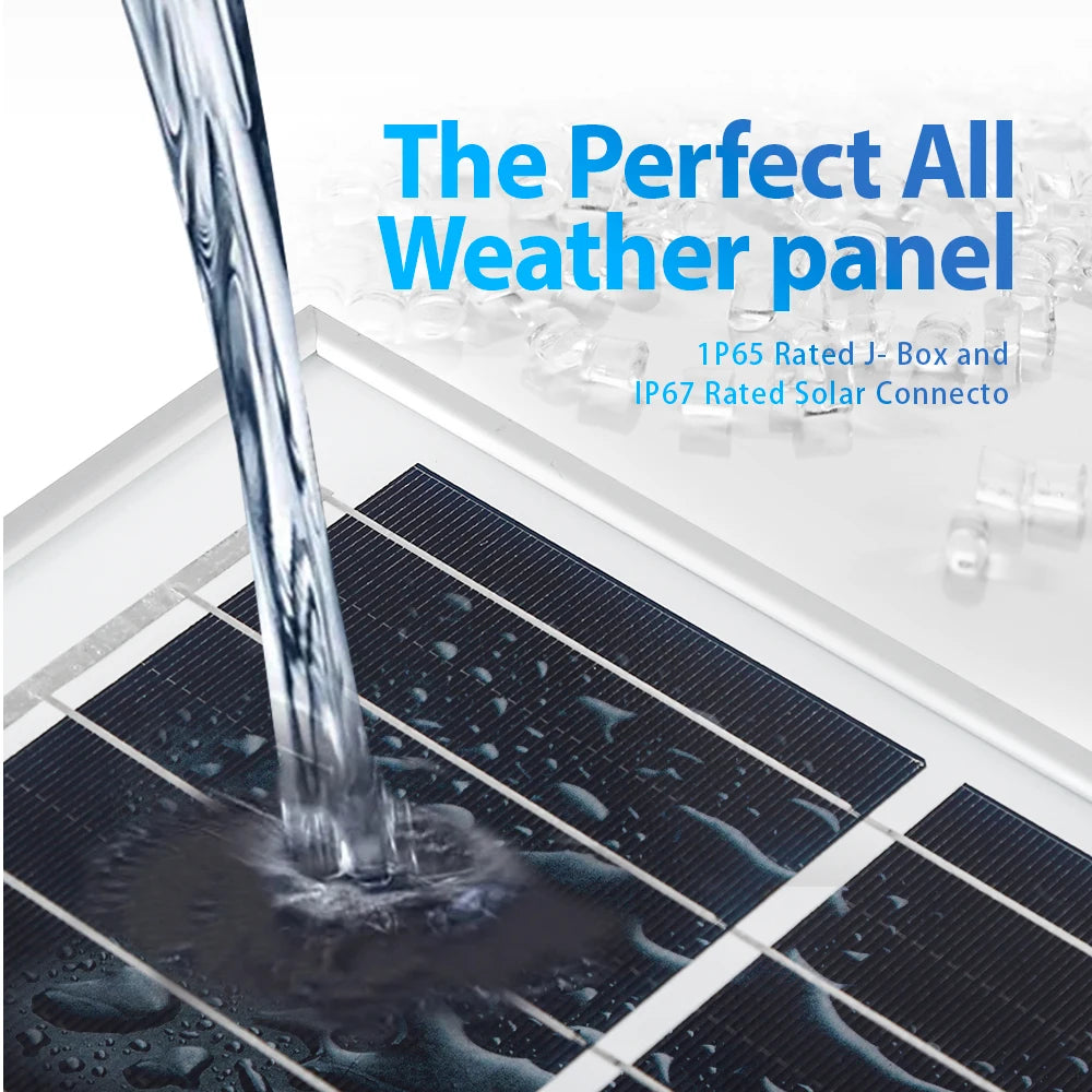 Zonnepanelen - Monokristallijne Zonnepaneel Kit - Flexibel - Zonne Energie - 100W - Waterdichte - voor Camping, RV en Thuisgebruik